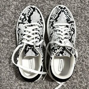 Size 38 (about 7.5) Topshop snake tennies